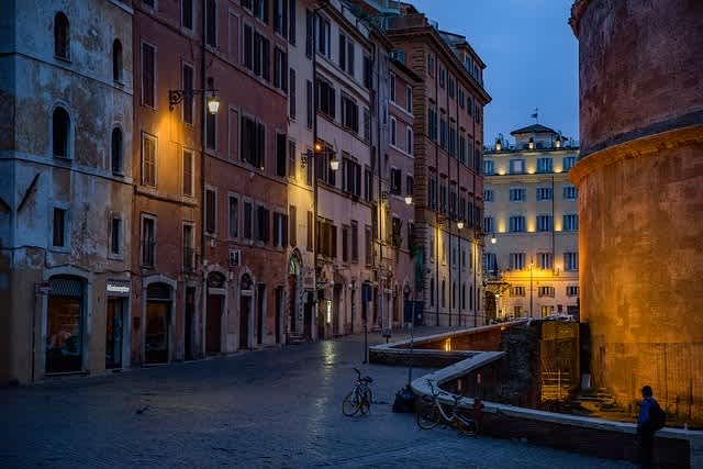 Street, Pantheon, Rome, Italy, Architecture, Facade