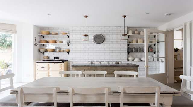'Plum' - thoughtfully arranged open shelving