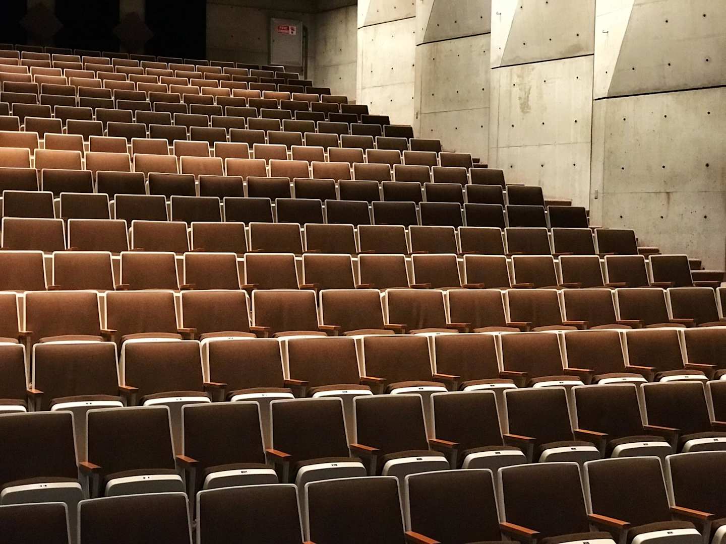 Rows of seats in an auditorium
