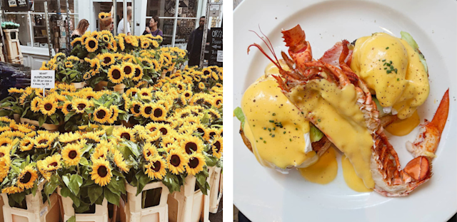 have fun at the columbia road flower market and eat a fantastic lobster burger for your birthday