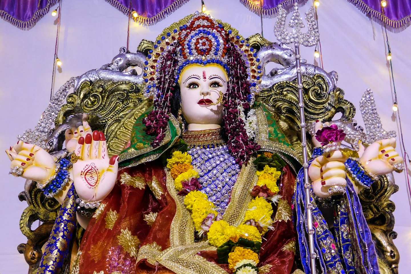 A doll of an Indian Goddess at a museum