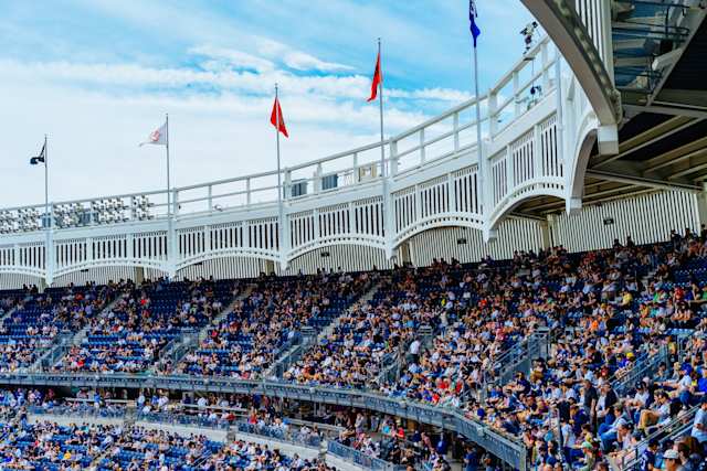 Yankee Stadium Crowds new york bronx flags