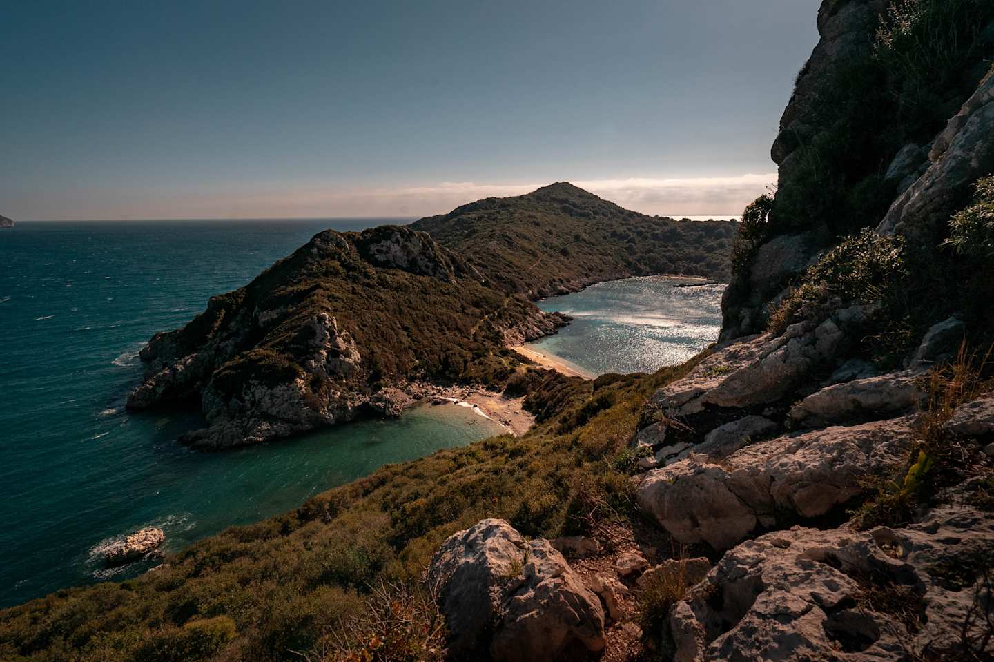 A pristine beach in Corfu