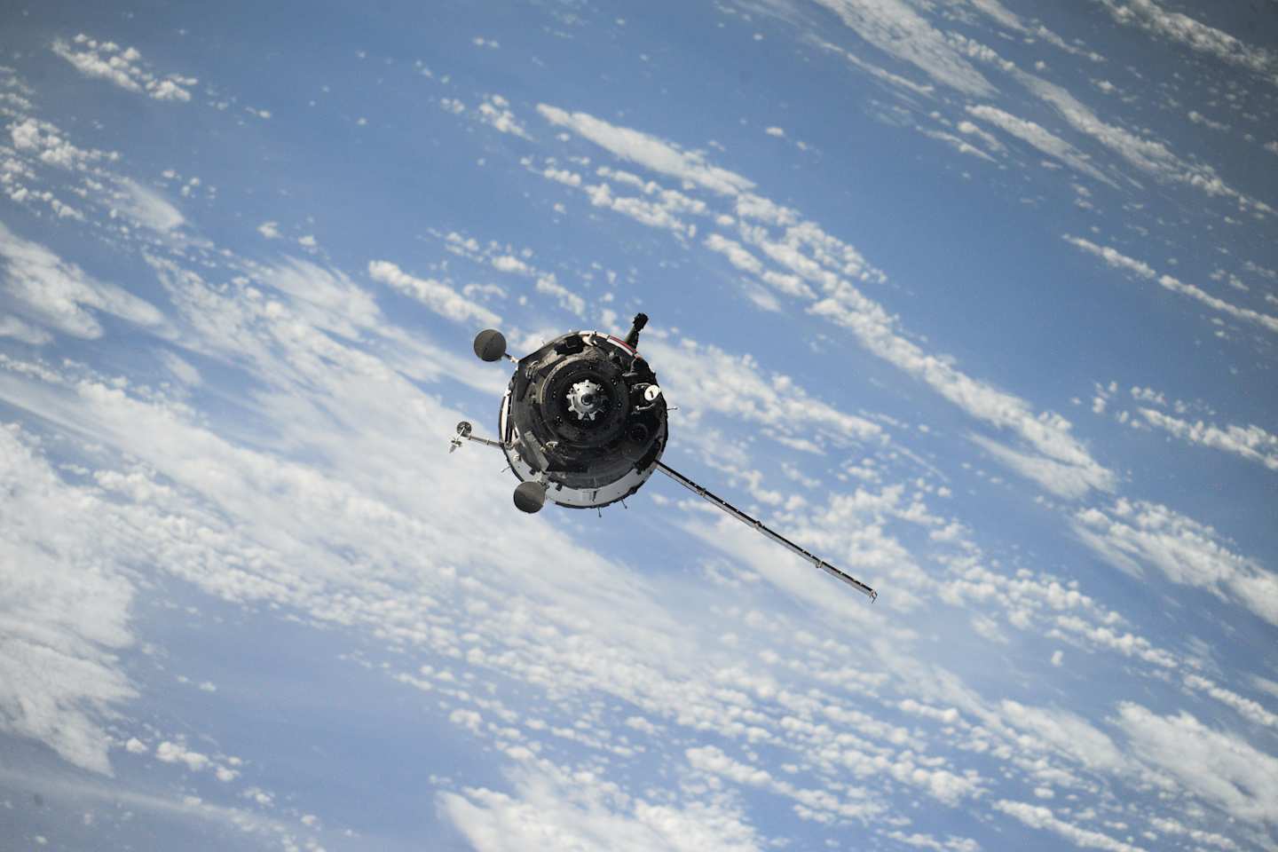 A satellite in orbit