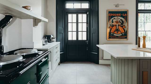 'Plum' - bespoke door with Georgian-style window