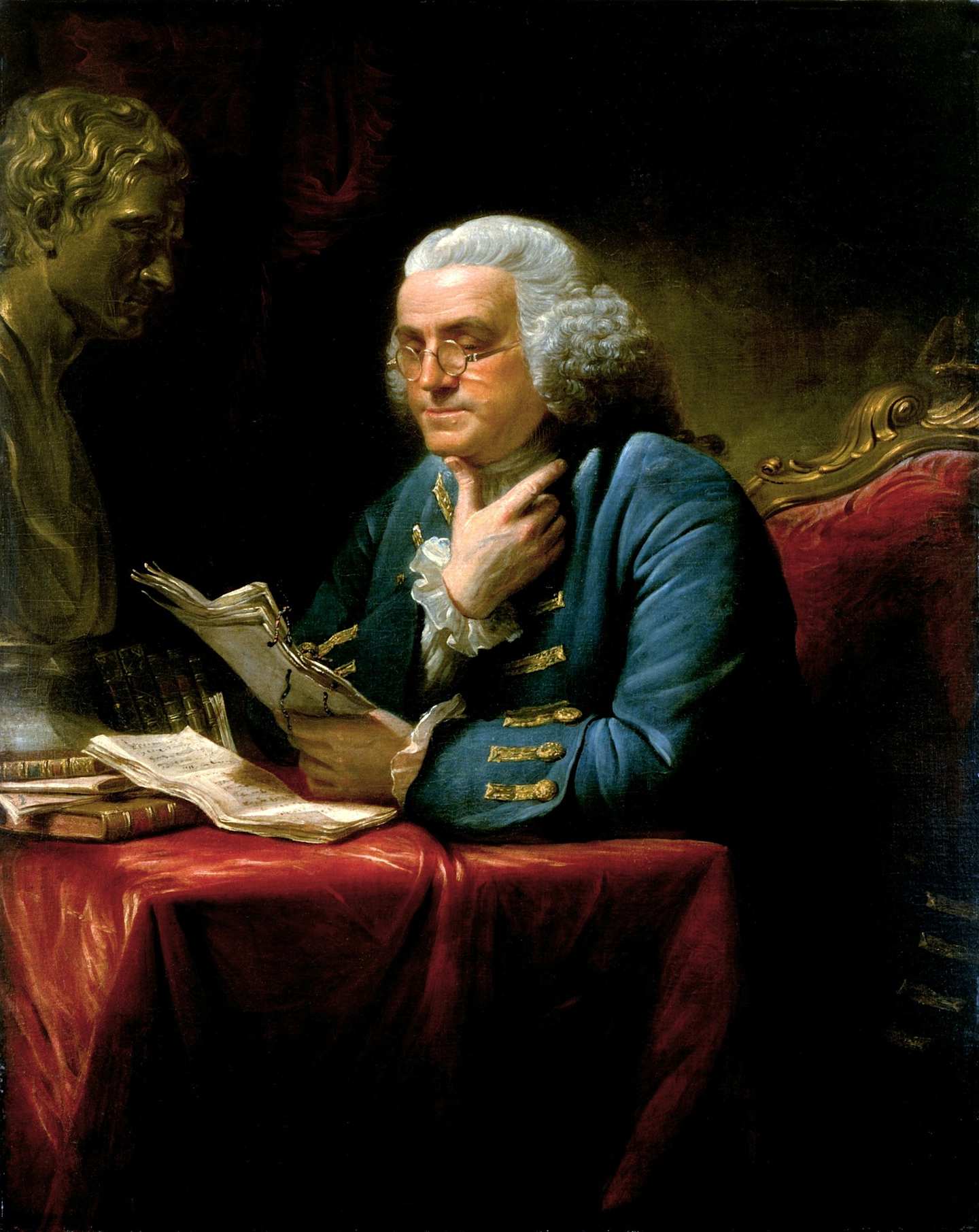 A painting of Benjamin Franklin