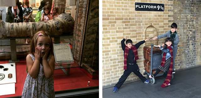 In London with children? Take them to the British Museum or to take that famous photo at the Harry Potter's world famous Platform.