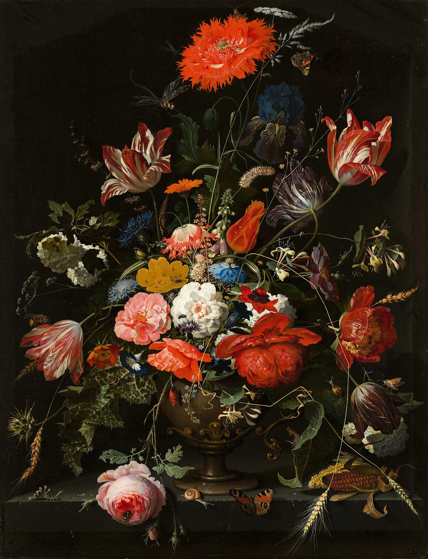 A painting of flowers