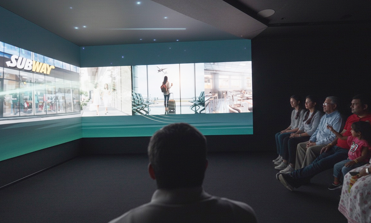 Anamorphic v-shape Screen Anamorphic v-shape Screen