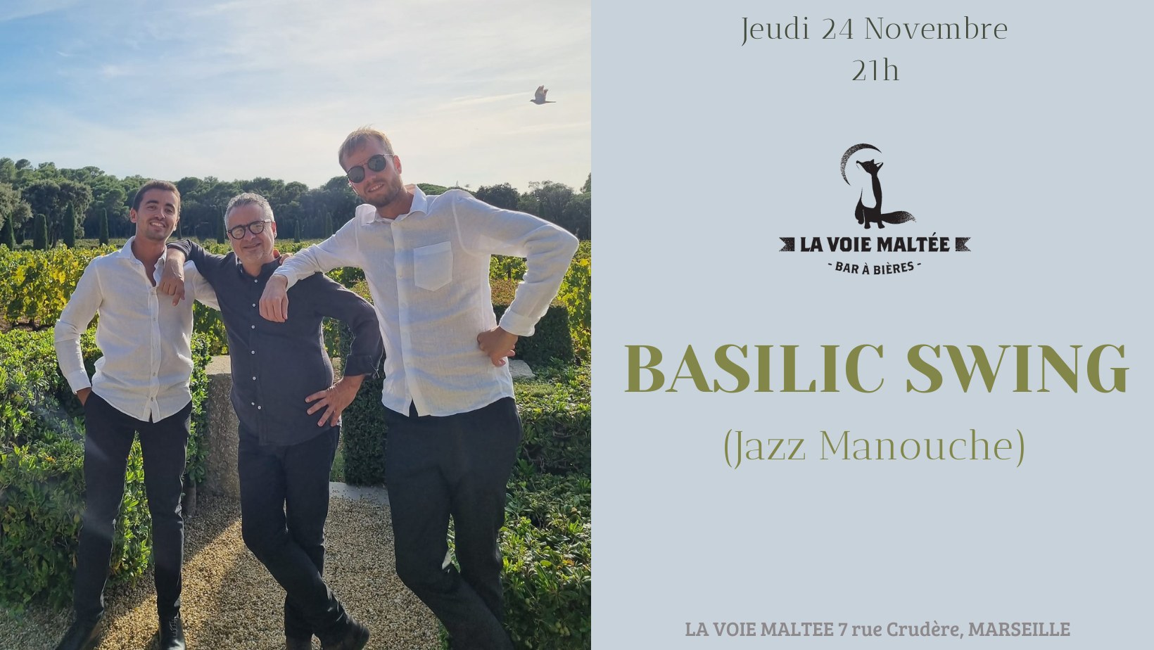 Live Basilic Swing Jazz Manouche Dom Jazz