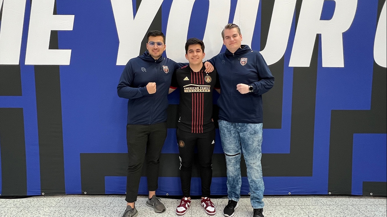 Picture of Jelte Golbach, Renzo Oemrawsingh and Paulo Neto to celebrate the partnership between Team Gullit and Atlanta United.
