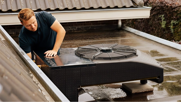 Blackbird 11 kW hybride warmtepomp op plat dak met monteur