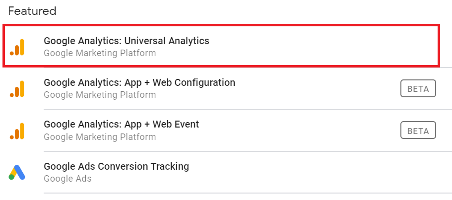 Google analytics tag selector Google analytics tag selector