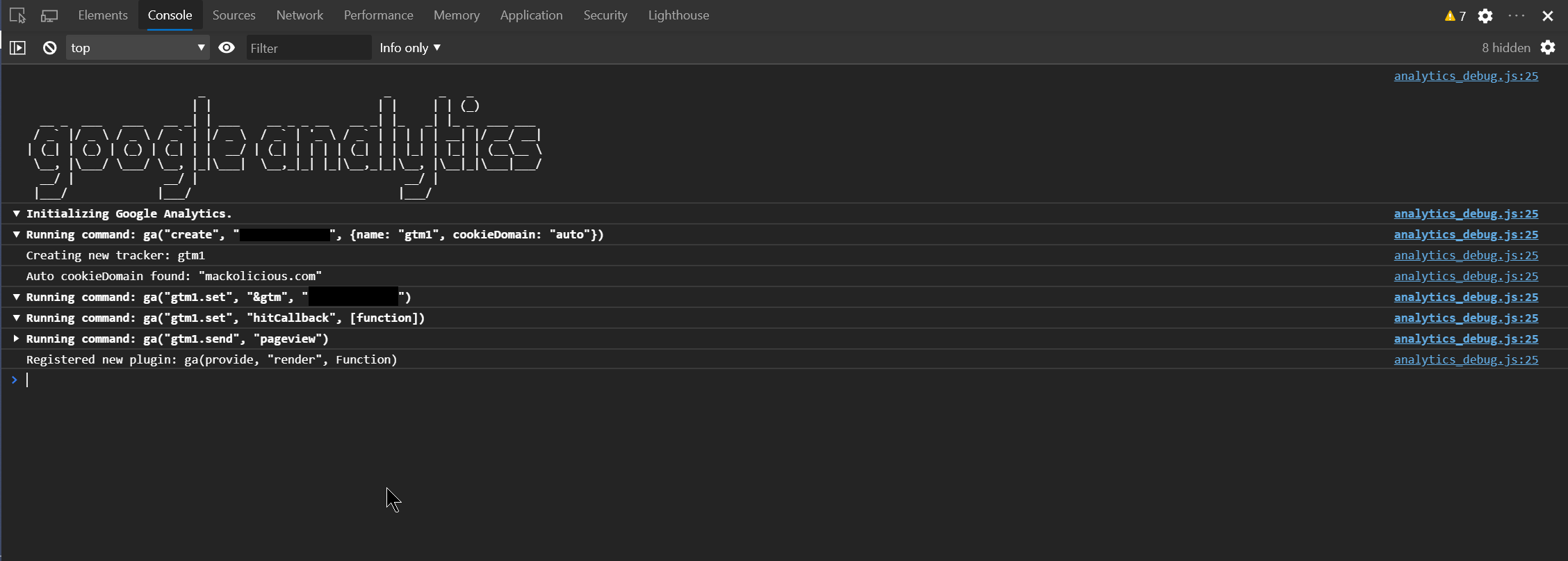Google Tag Manager: Analytics Debugging Console