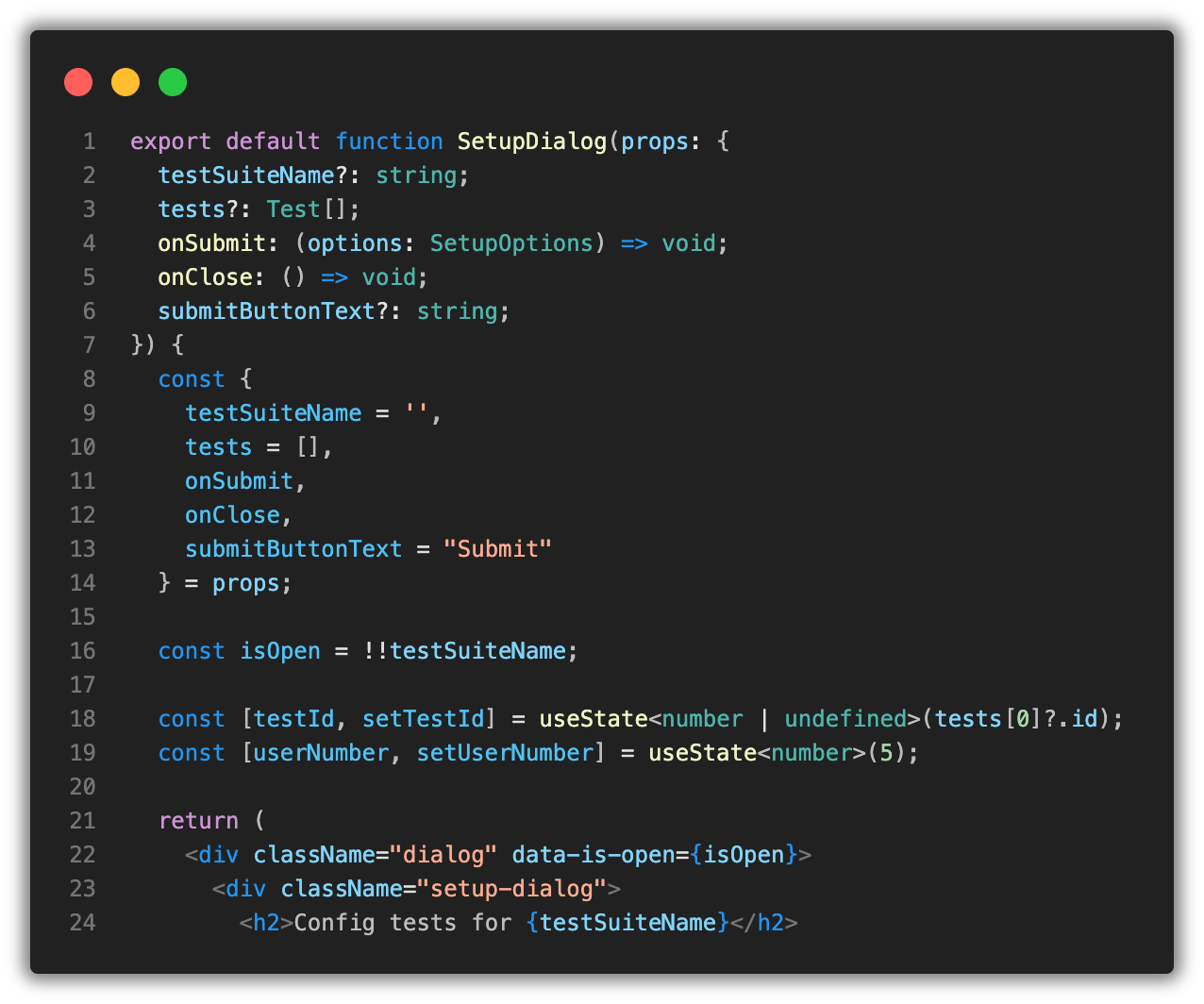 or/and we can evaluate the presence of the “testSuiteName” both as an “isOpen” boolean and as a dialog title.