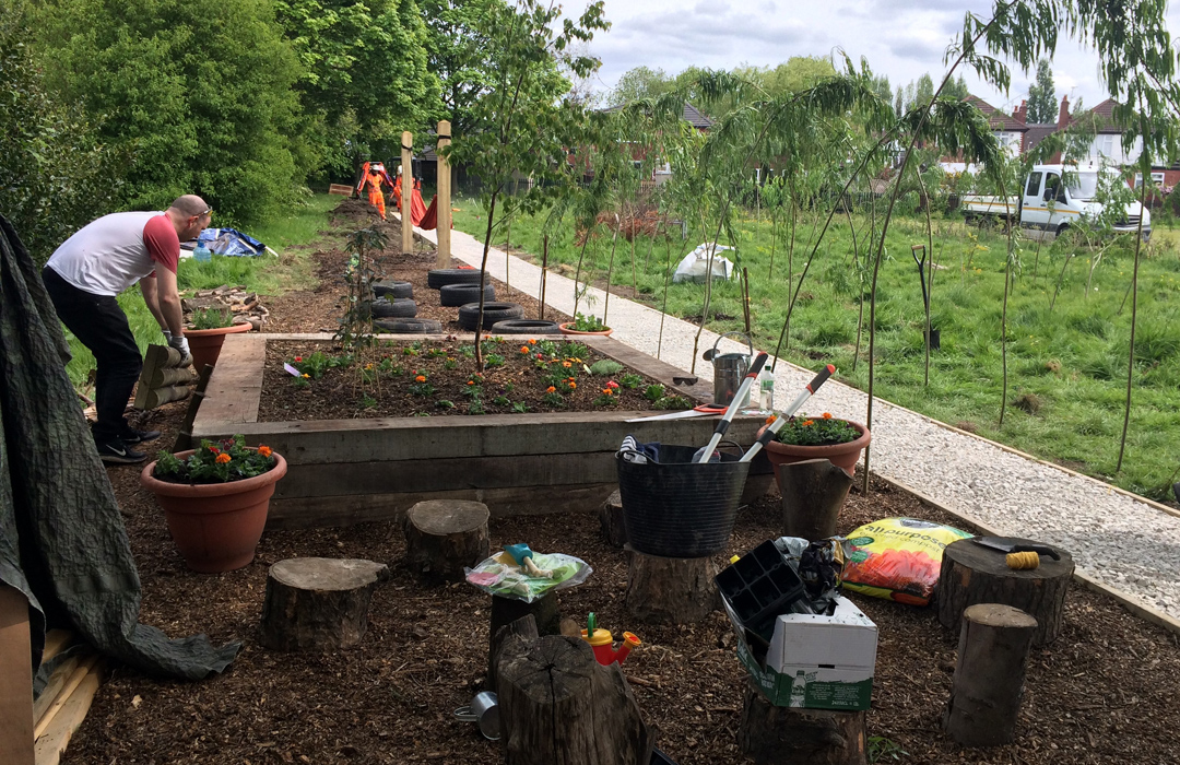 Volunteers transform Heaton School’s Field