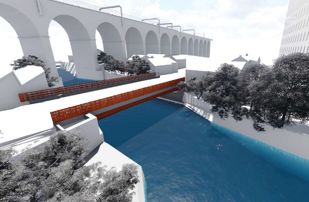 Work on town centre bridge link begins