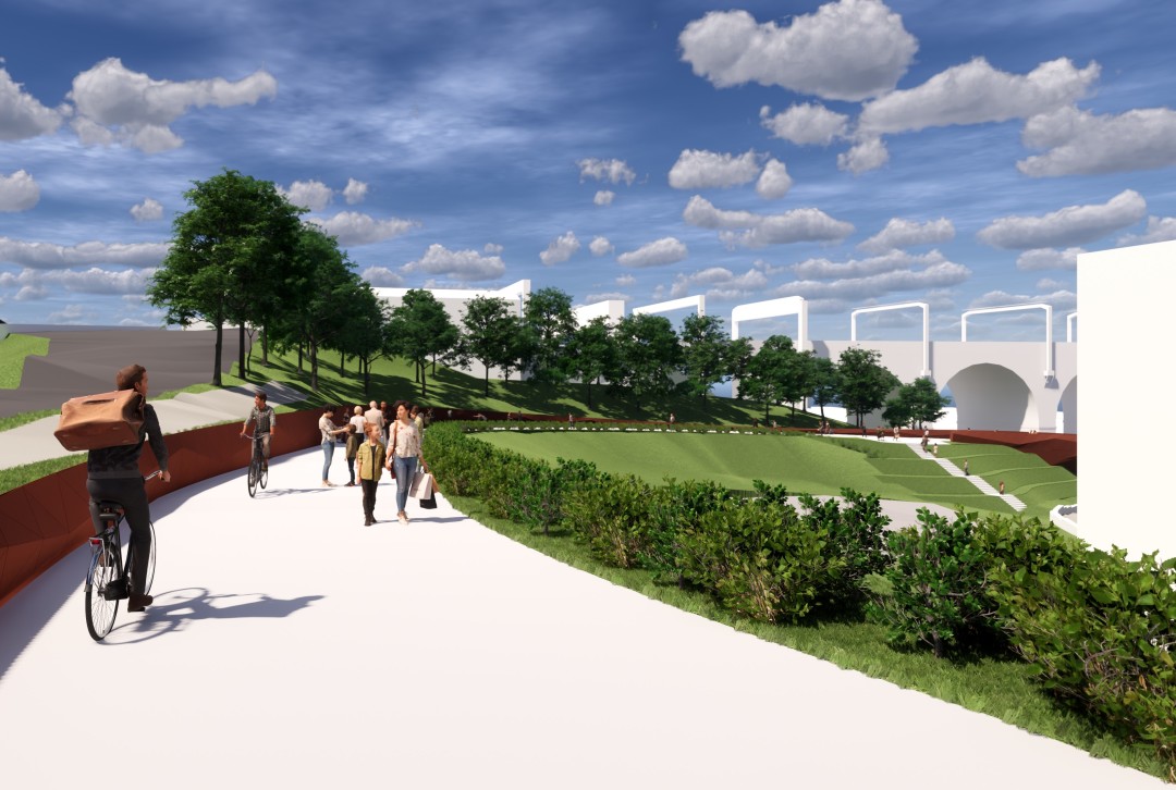 Consultation opens on plans for new park and bridge at Stockport's new interchange