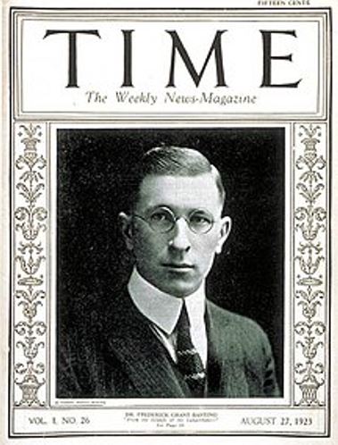 Dr. Aw - Capture of TIME magazine with Dr. Frederick Banting on the cover.