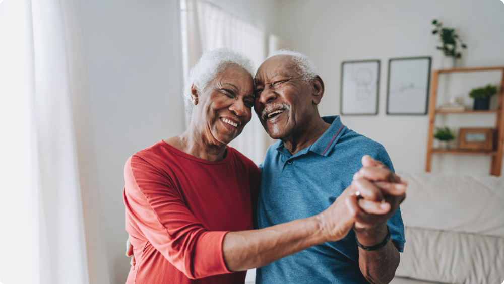 Can home care keep Ontario seniors out of hospitals An elderly couple dancing in their living room