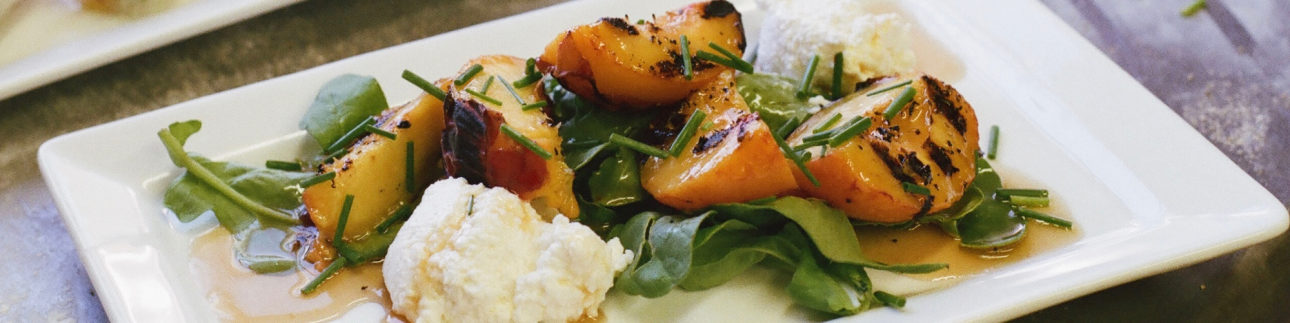 12 grilled peaches
