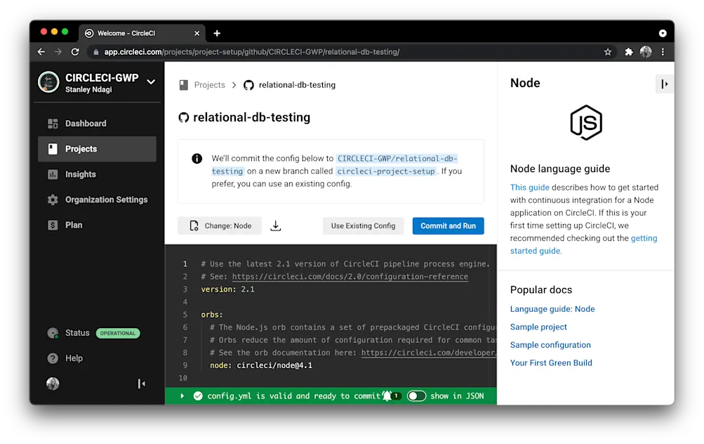 Add Config - CircleCI