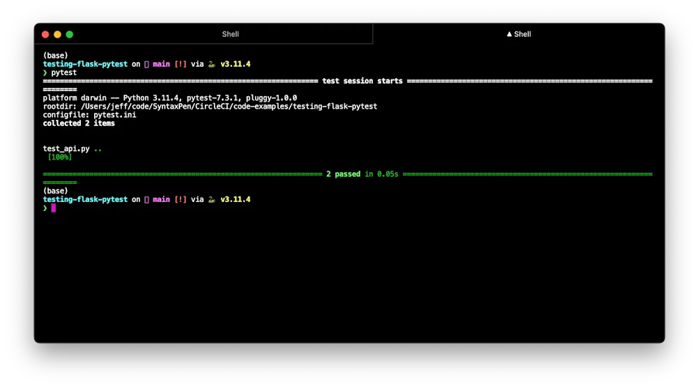 Executing our first test