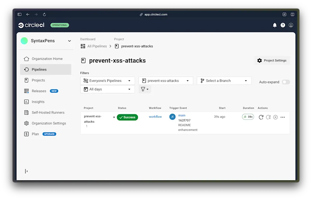 Build successful - CircleCI