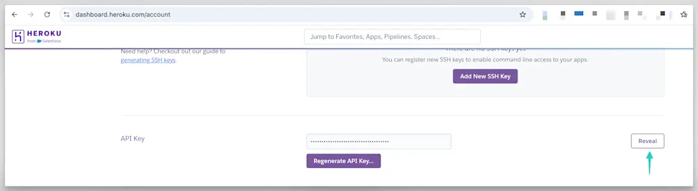 API key - Heroku