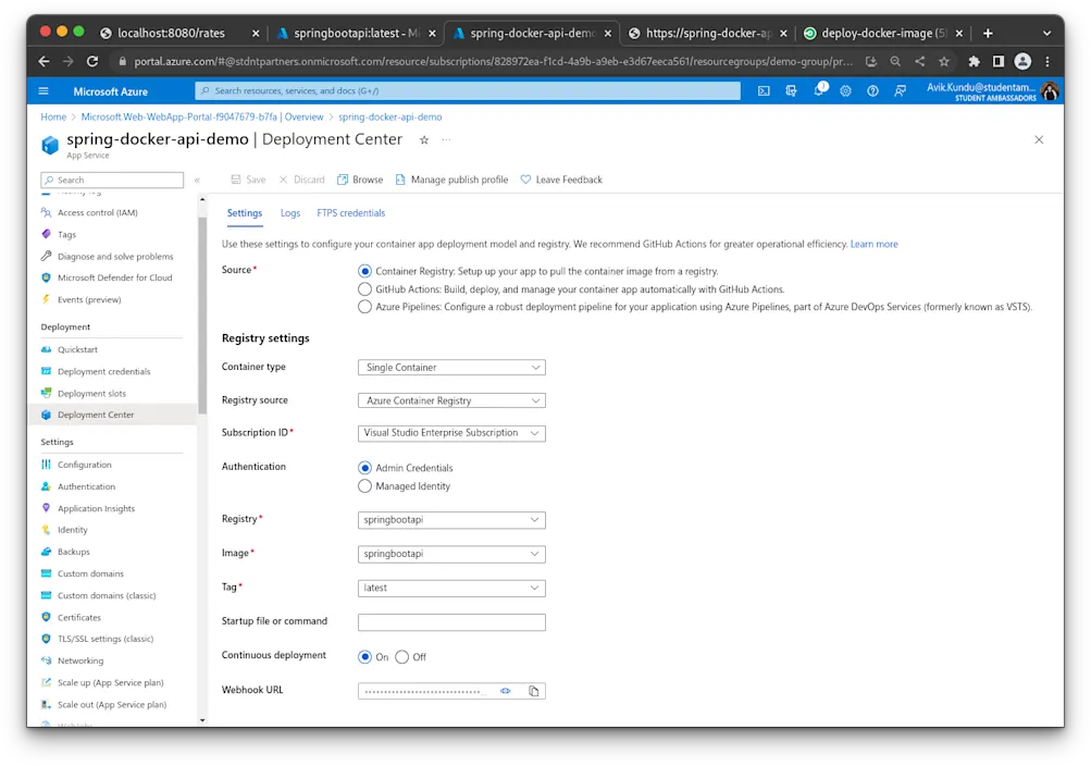 Enable continuous deployment