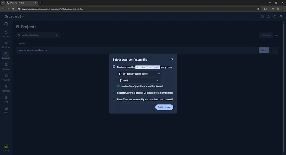 Select configuration file
