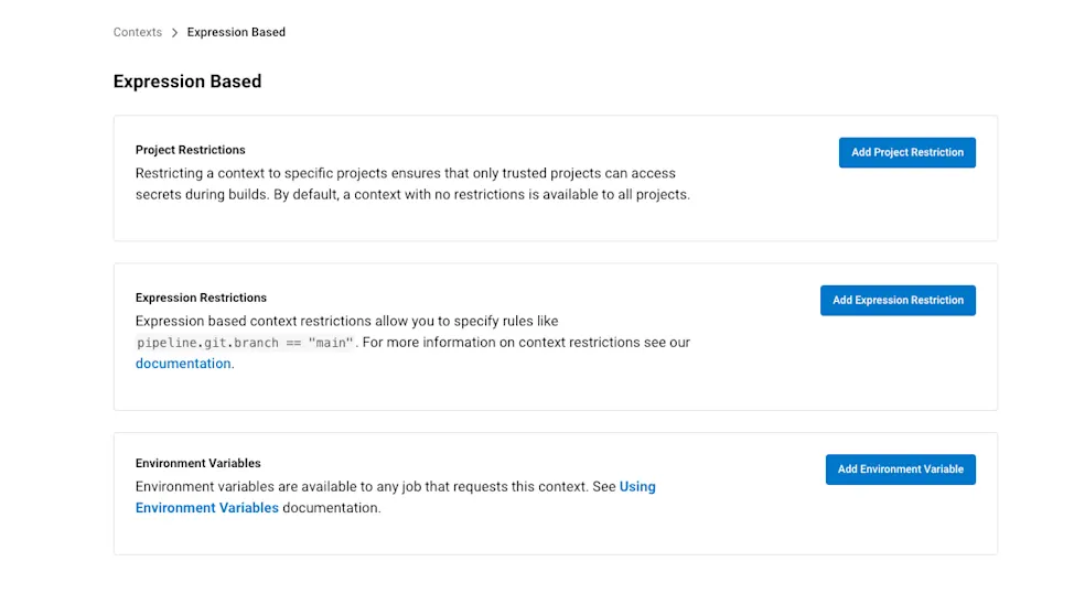 Context Restrictions Overview