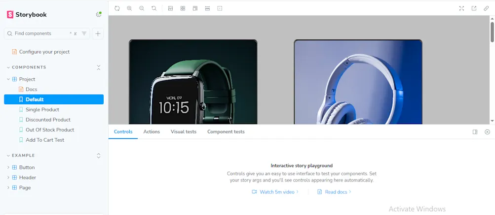 Product card stories