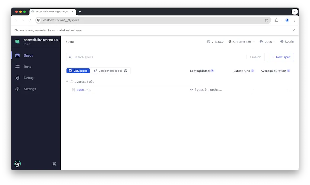 Create your first spec