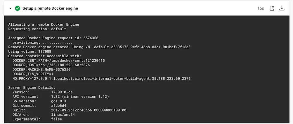 Docker Layer Caching Output