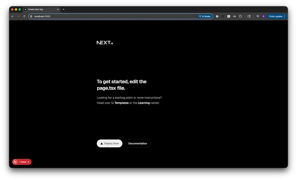 New app (local) - Next.js