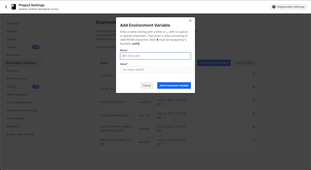 Add Environment Variable