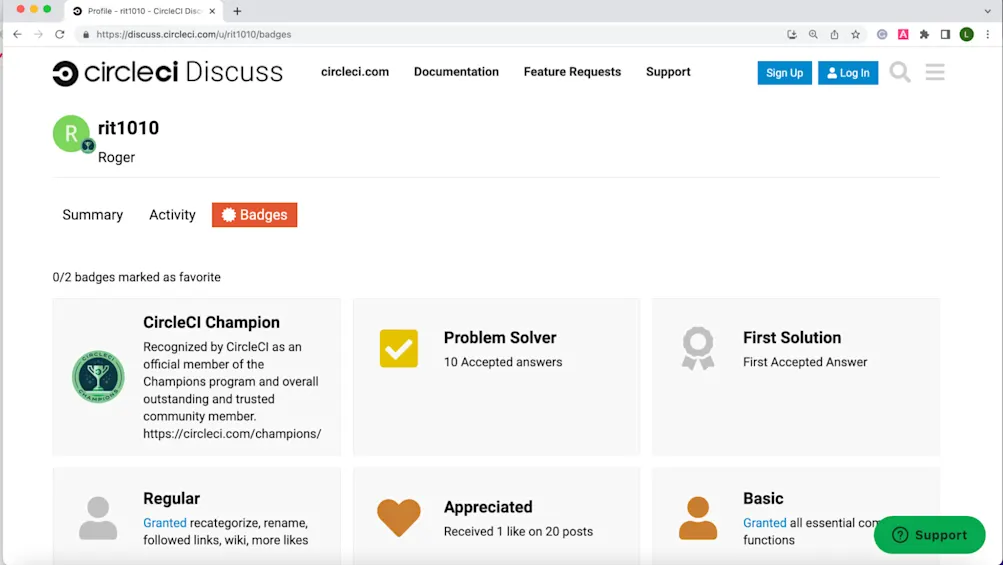 CircleCI Champion Roger