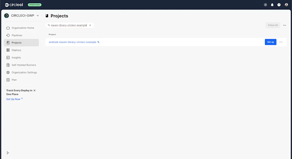 Setup project on CircleCI