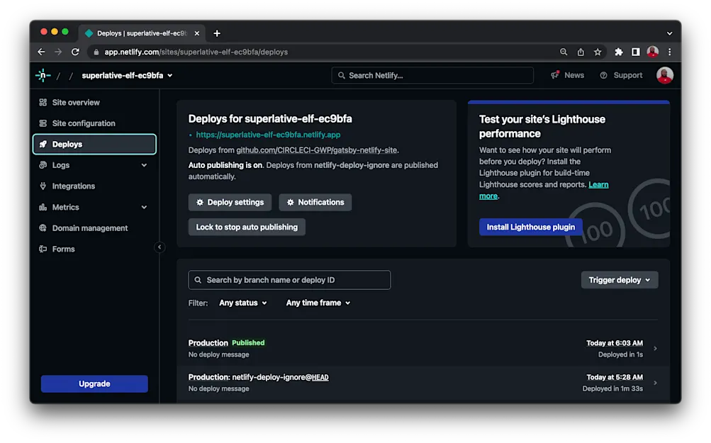 Deployment logs - Netlify
