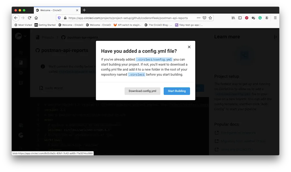 Build Prompt - CircleCI