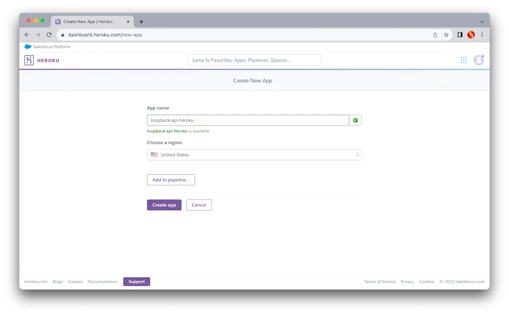 Create Heroku App