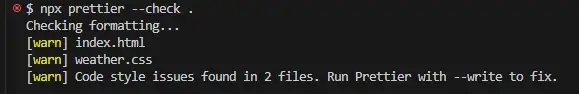 Run Prettier