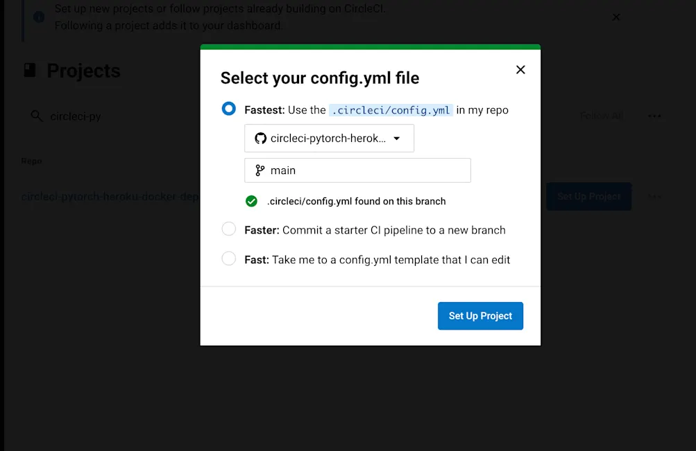 Configure project on CircleCI