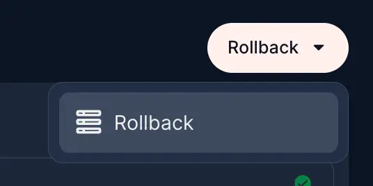 Rollback Release Agent Button