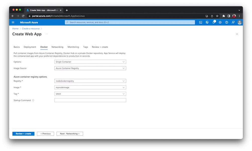 Select container image