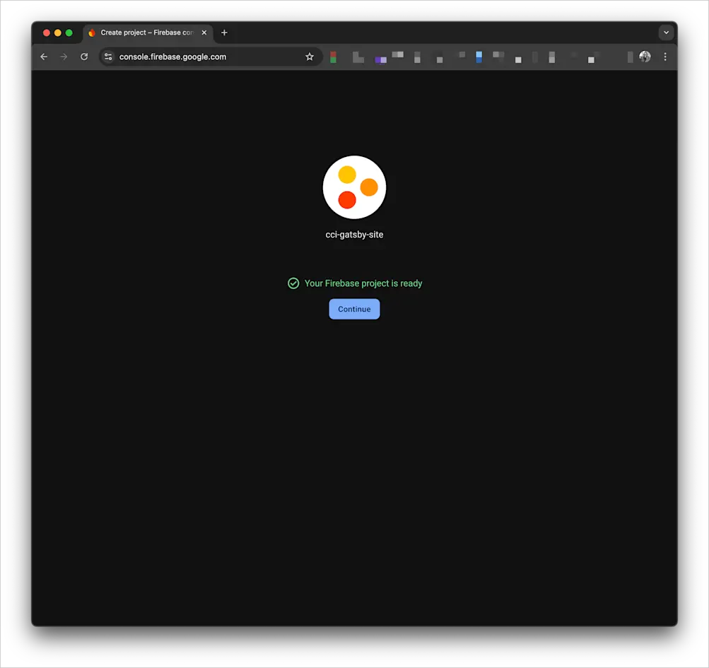 Create Firebase project