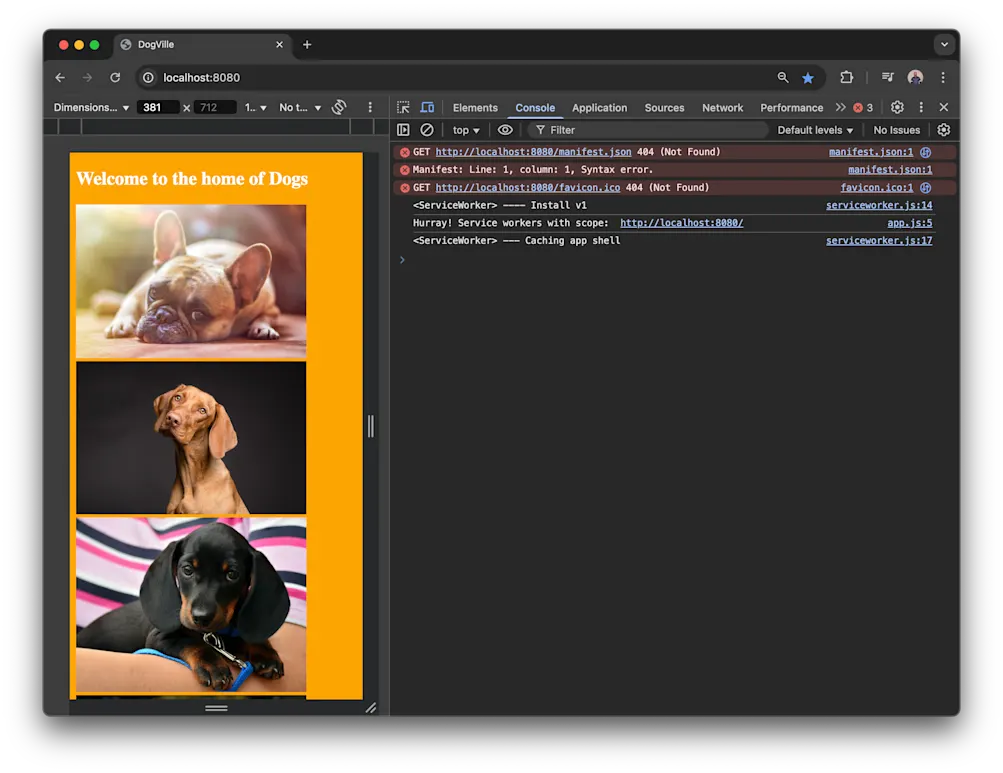 Service Worker Installation