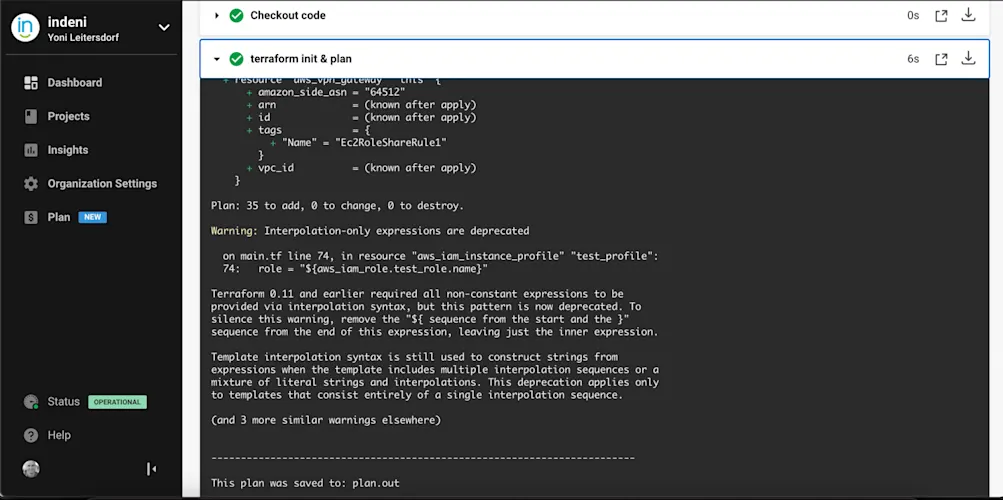 CircleCI Terraform init & plan