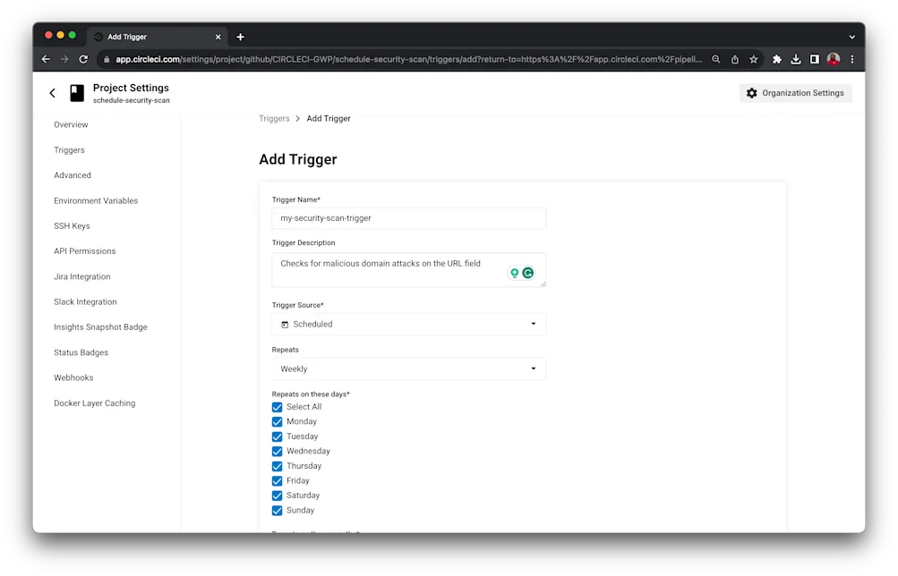 Add trigger - CircleCI